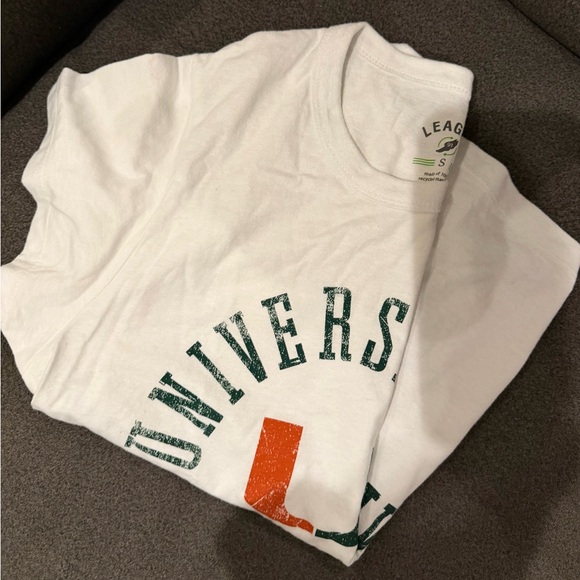 League Women's White University of Miami T-Shirt-size S- new - Picture 5 of 6